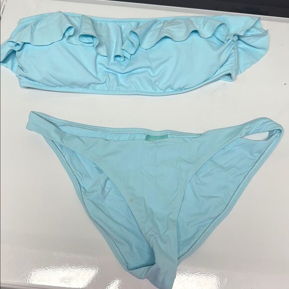 Melissa Odabash - Light Blue Ruffle Bikini Set - BRAND NEW - Size 10 - NWOT - Picture 1 of 6